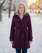 Sheila | Plaid Collar Wool Coat