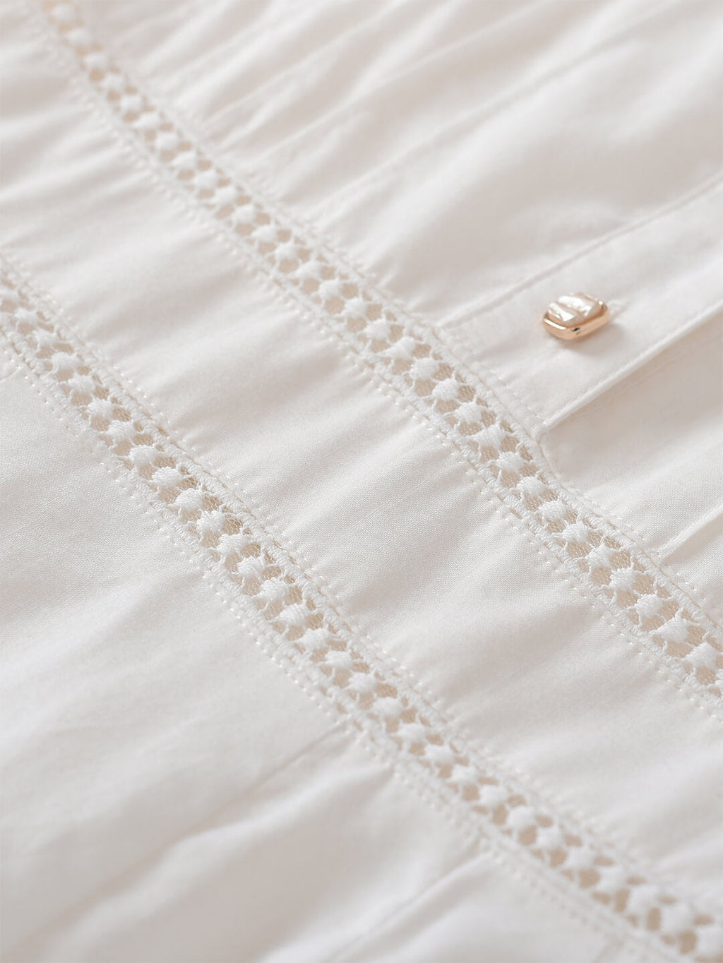 Laura 100% Cotton White Midi Dress