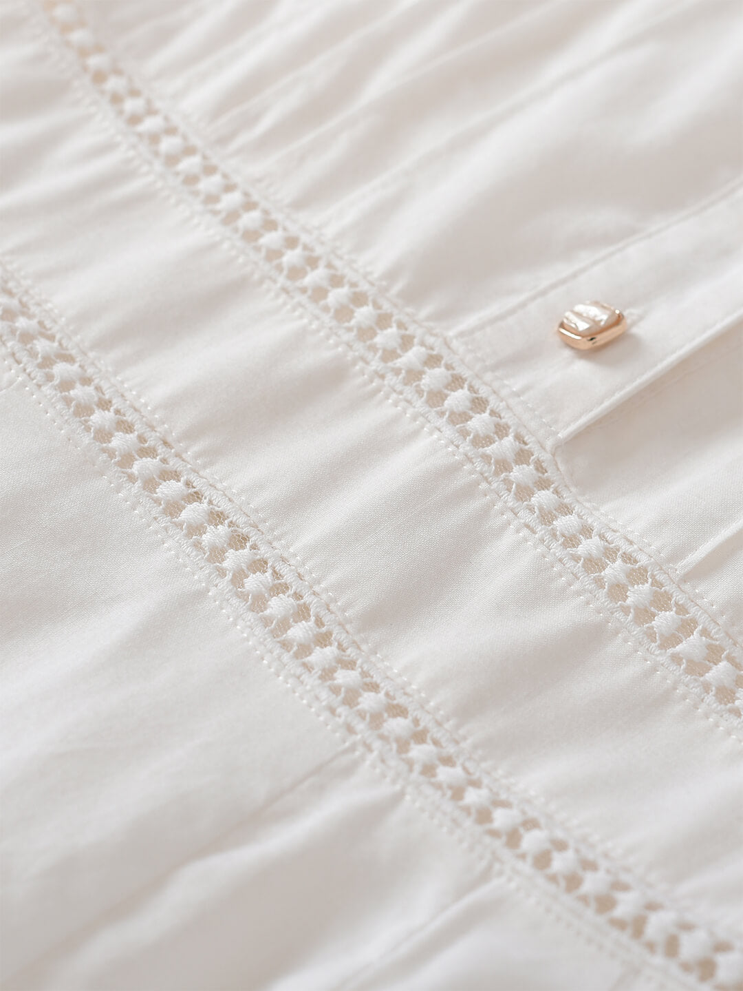 Laura 100% Cotton White Midi Dress