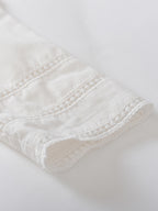 Laura 100% Cotton White Midi Dress