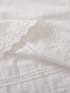 Laura 100% Cotton White Midi Dress