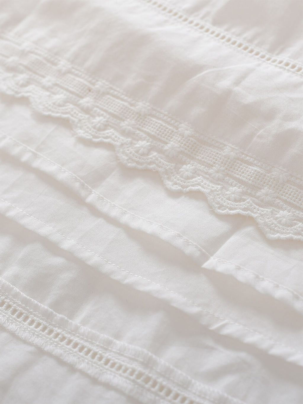 Laura 100% Cotton White Midi Dress