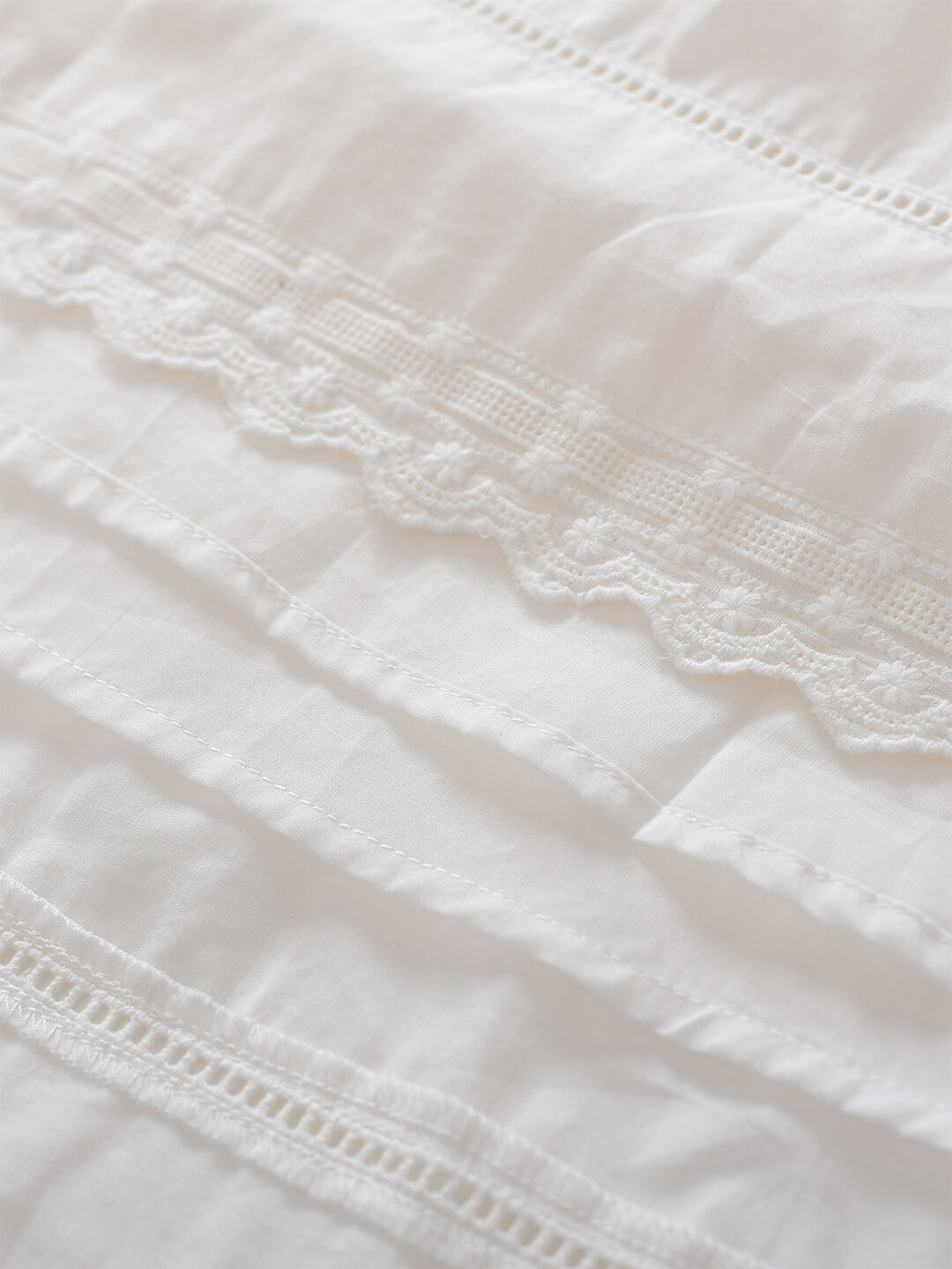 Laura 100% Cotton White Midi Dress