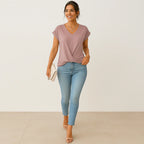 Maggie | Twist Front V-Neck Top