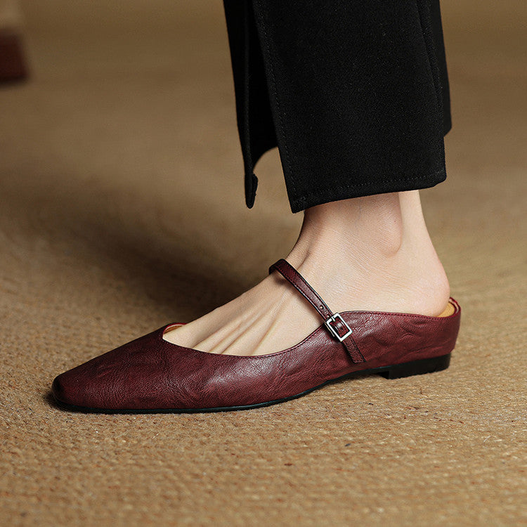 Eyla Genuine Leather Mules