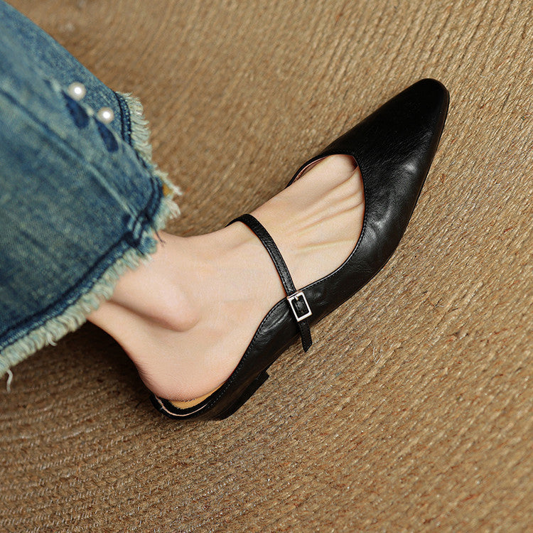 Eyla Genuine Leather Mules