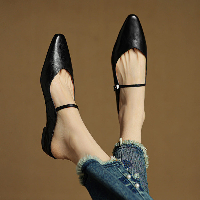 Eyla Genuine Leather Mules