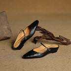 Eyla Genuine Leather Mules