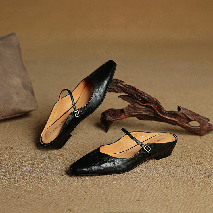 Eyla Genuine Leather Mules