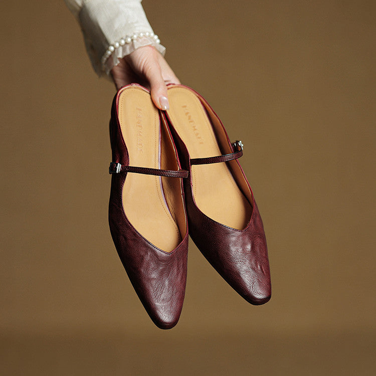 Eyla Genuine Leather Mules