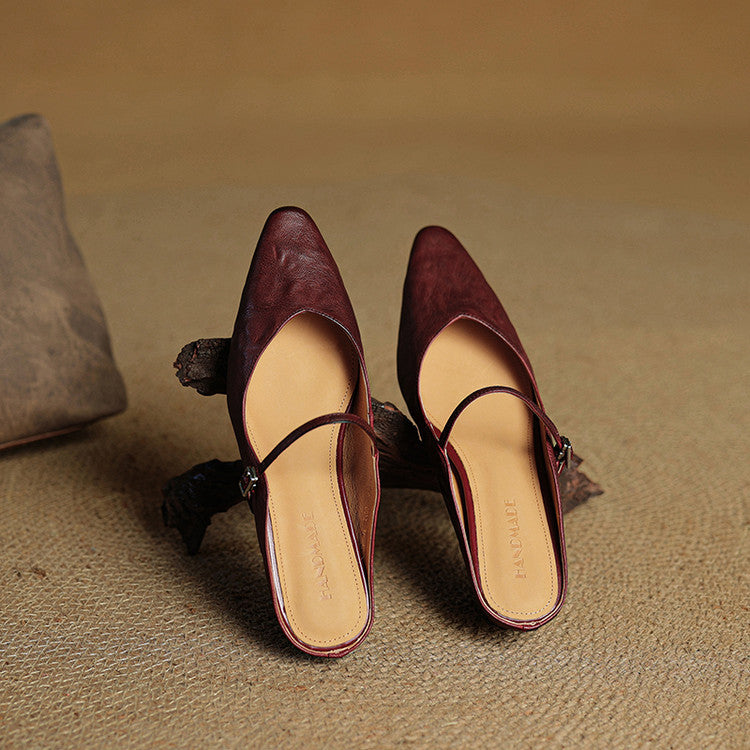 Eyla Genuine Leather Mules