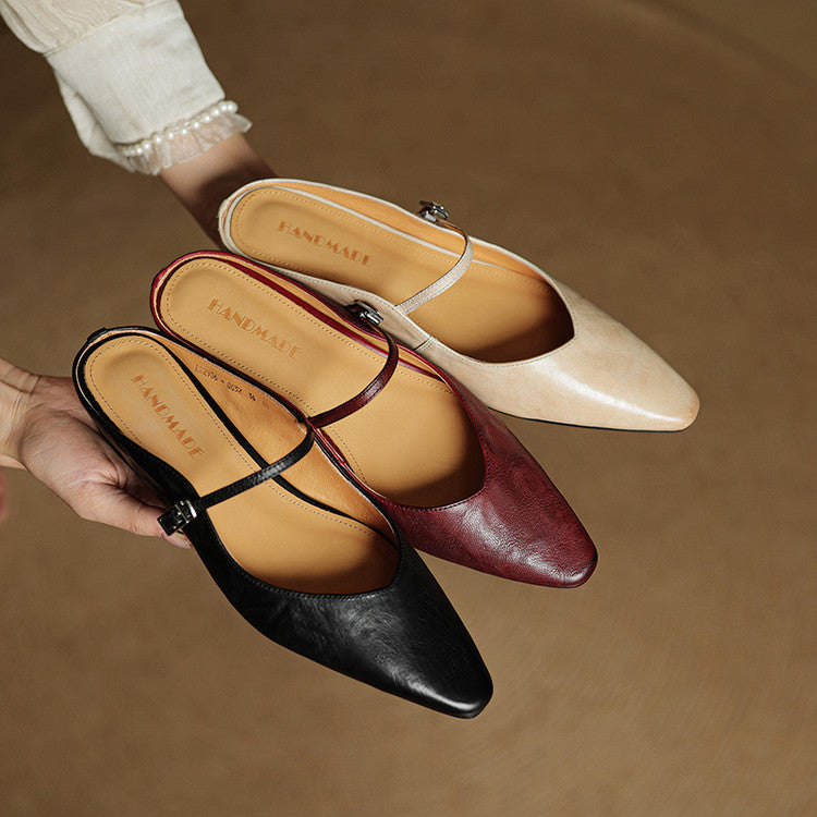 Eyla Genuine Leather Mules