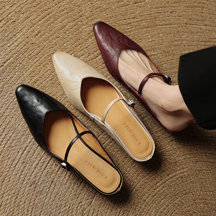 Eyla Genuine Leather Mules