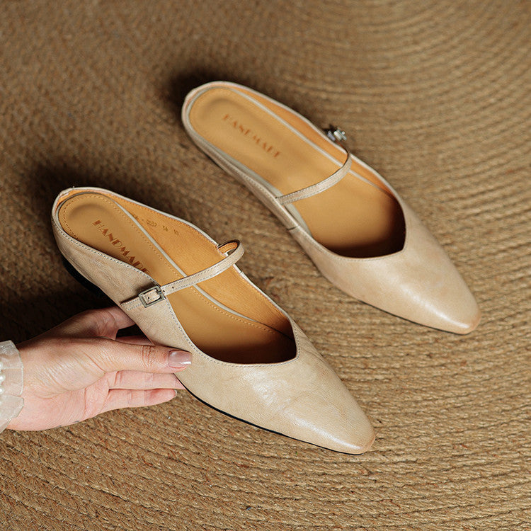 Eyla Genuine Leather Mules