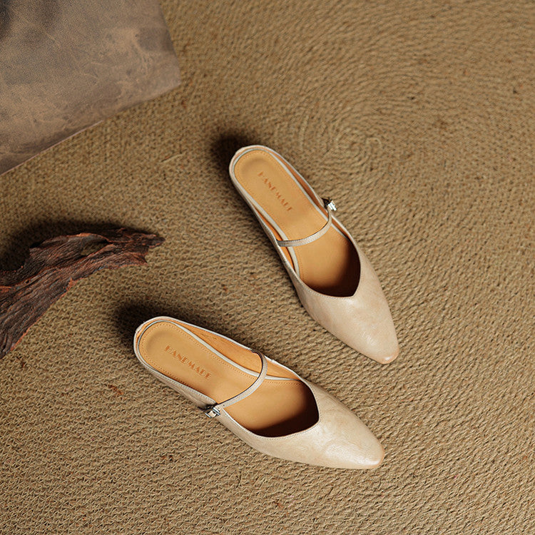 Eyla Genuine Leather Mules