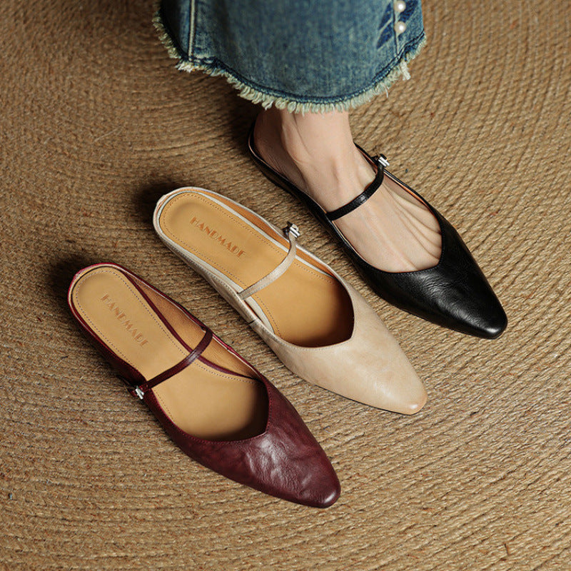 Eyla Genuine Leather Mules