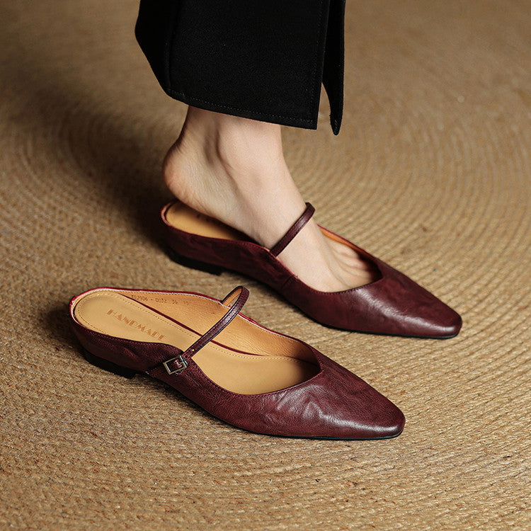Eyla Genuine Leather Mules