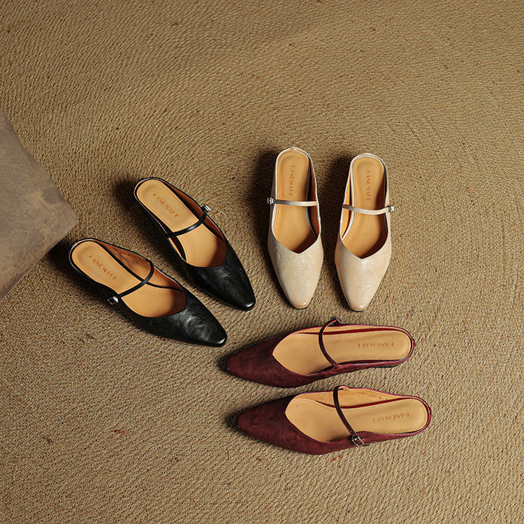 Eyla Genuine Leather Mules