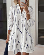 Rose | Wavy Collar Shirt Dress